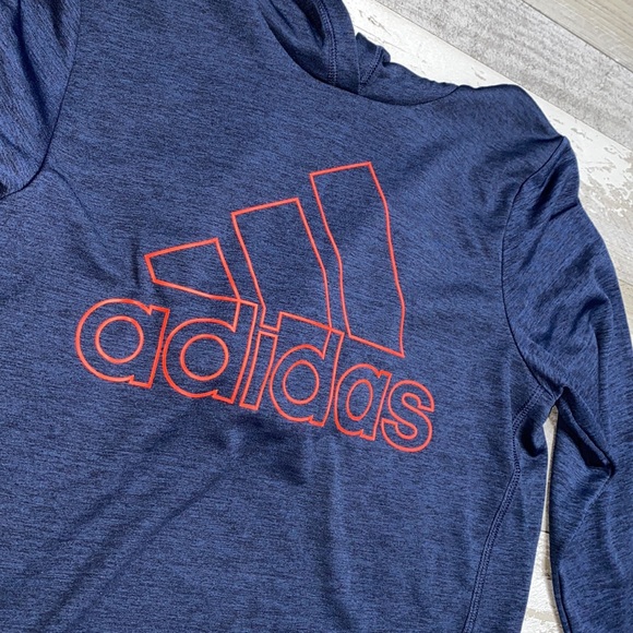 Kids Adidas Climalite Long Sleeve Hooded Shirt 8 - Picture 4 of 11